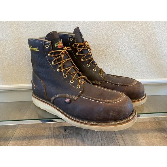 Thorogood 804-3600 Mens 6" Leather WP Moc Steel Safety Toe Work Boot Size 13 EE - Picture 1 of 7